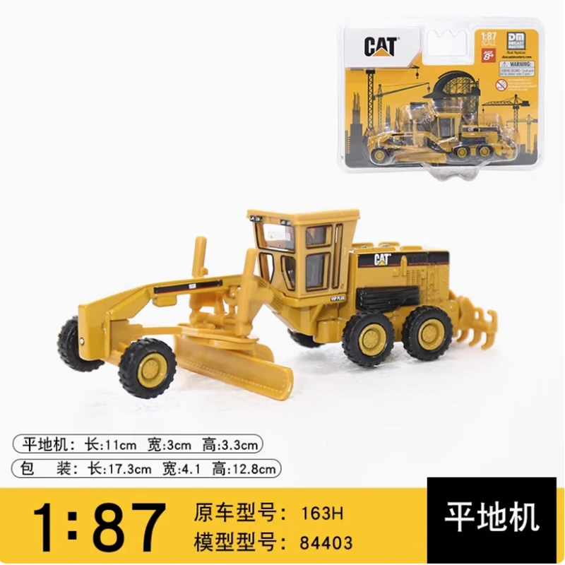 1:87 Motor Grader CAT 163H D5M 315C 950G 627G Engineering Vehicle Bulldozer Loader Road Roller Construction Car Model Toy