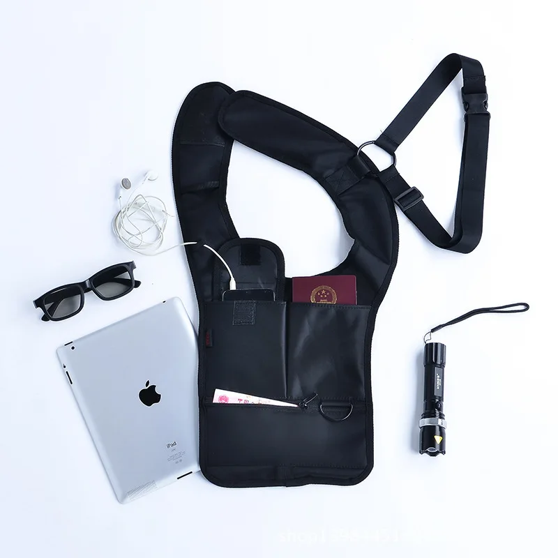 

Novelty Cool Men Travel Storage Bag Hidden Underarm Anti-theft Pocket Mp3 Passports Mobile Phone Holder Organizer