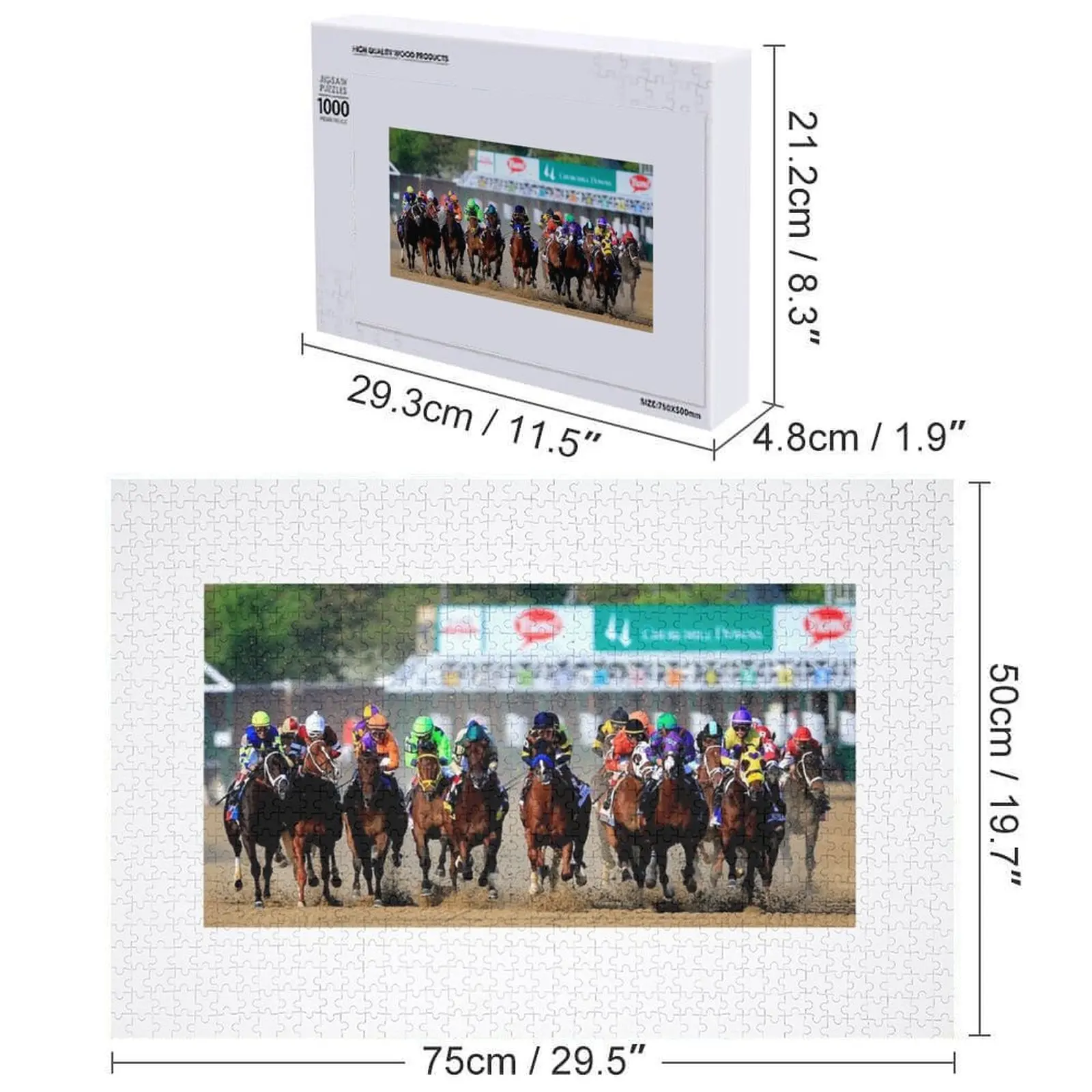 Kentucky Derby Horse Race Jigsaw Puzzle Customizeds For Kids Wooden Compositions For Children Custom Gifts Puzzle