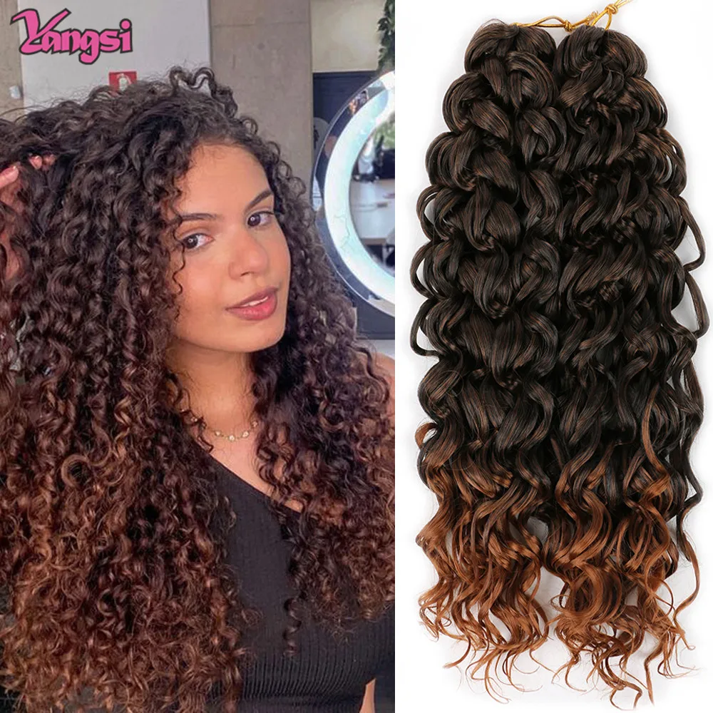 Full Star GoGo Curl Crochet Synthetic Hair for Black Women Water Wave Curly Crochet Hair Wavy Freetress gogo curl crochet braids