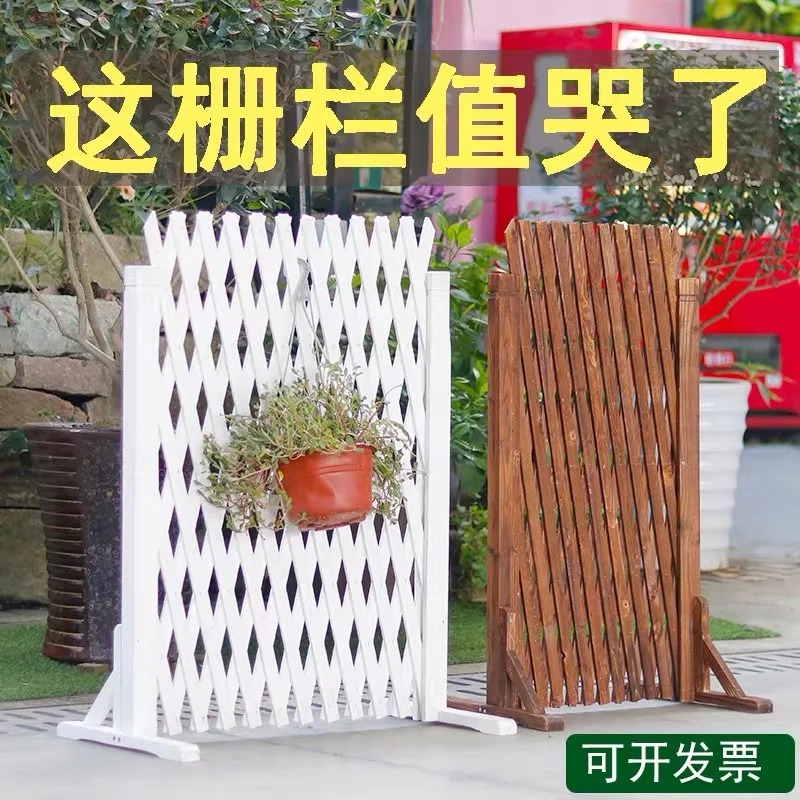 Outdoor preservative wood fence indoor flower stand garden courtyard decoration pet fence wooden fence partition