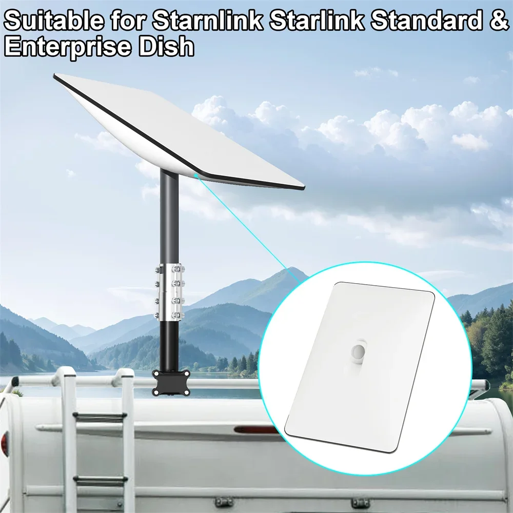 Para mini adaptador de tubo Starlink Gen V2, Compatible con Starlink GEN kits de montaje de 2 polos soporte de montaje en techo para coche camión RV yate