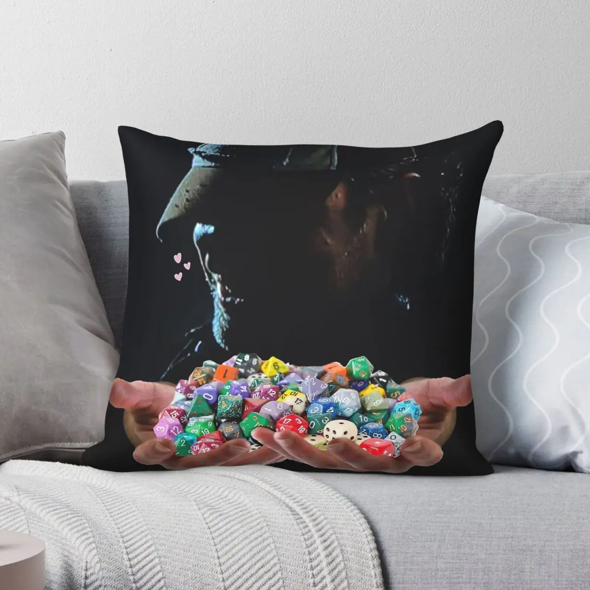 Joy Ride Rusty Nail And His Dice Square Pillowcase Polyester Linen Velvet Pattern Throw Pillow Sofa Seater Cushion Cover 18
