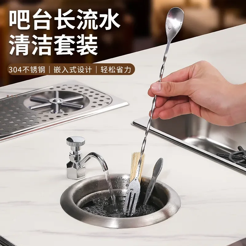 Bar long-flow faucet set Cafe long-stay bucket constant-flow faucet 304 stainless steel long-flow well