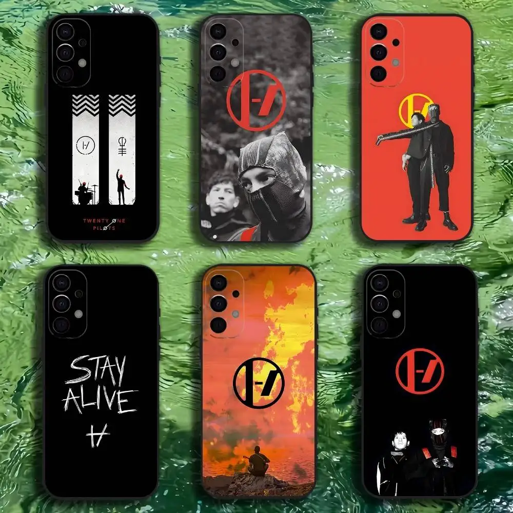

T-Twenty one pilots Phone Case For Samsung S25,S24,S21,S22,S23,S30,Ultra,S20,Plus,Fe,Lite,Note,10,9,5G Black Cover