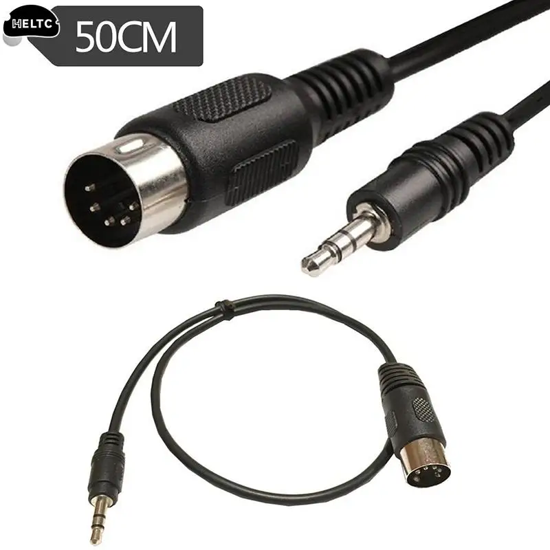 3.5mm Stereo Jack Audio Cable 3.5 mm Aux Male To MIDI Din 5 Pin MIDI Male Female Plug 0.5m For Microphone MIC