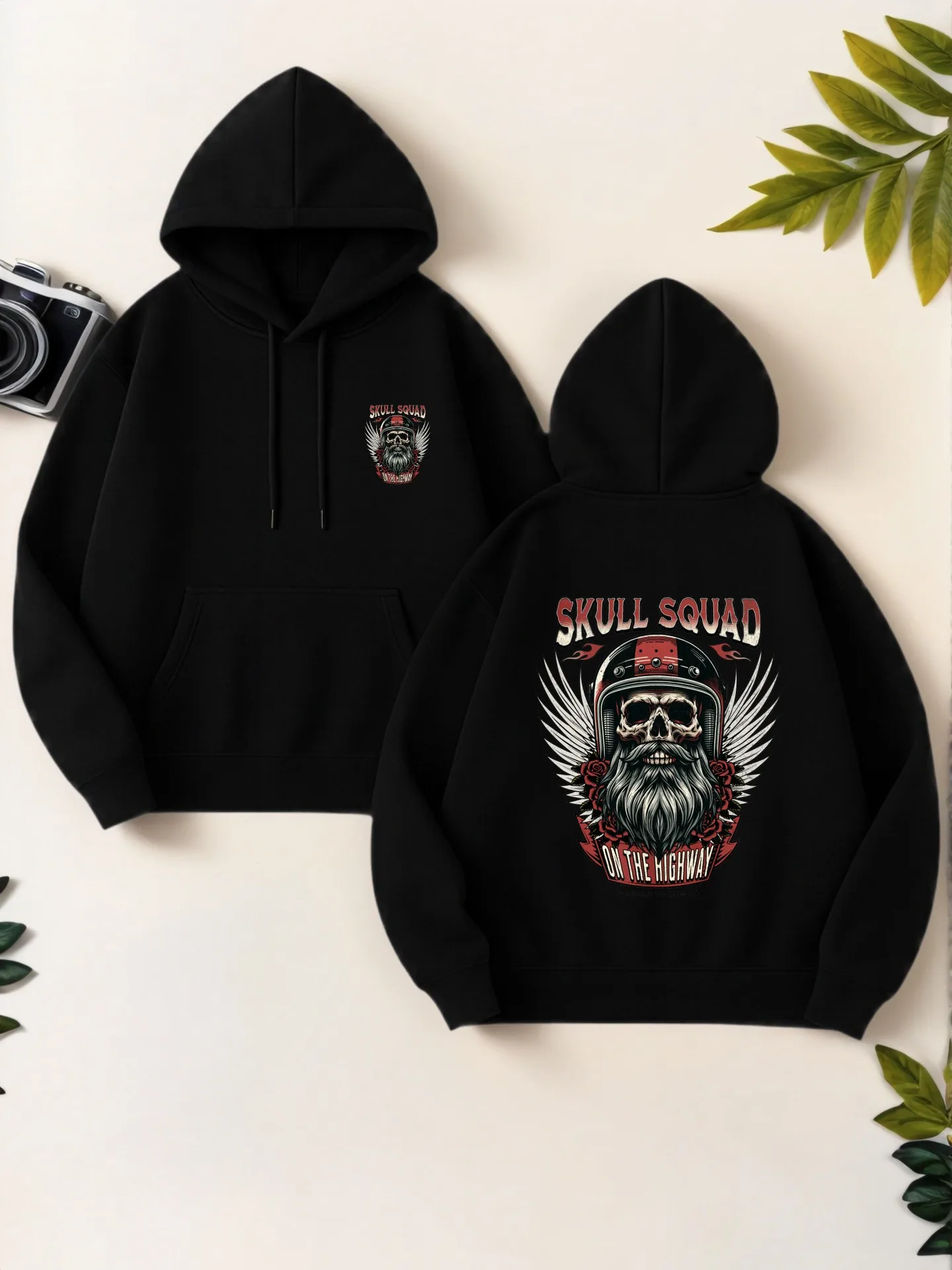 

Толстовка с графическим рисунком, графический принт Skull Squad, эстетика уличной одежды, мягкая ткань, повседневная повседневная одежда, для мужчин