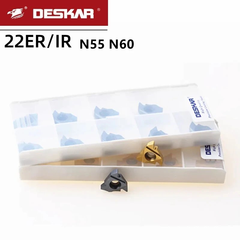 

Deskar 100% Original 22Ern55 22Ern60 22Irn55 22Irn60 Lda Ldc Lathe Tool Parts Threading Turning Tools Carbide Inserts
