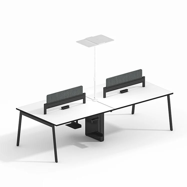 Modern Office Furniture Particle Board Desktop Computer 4 Person Office Desk For 4 Seater Workstation
