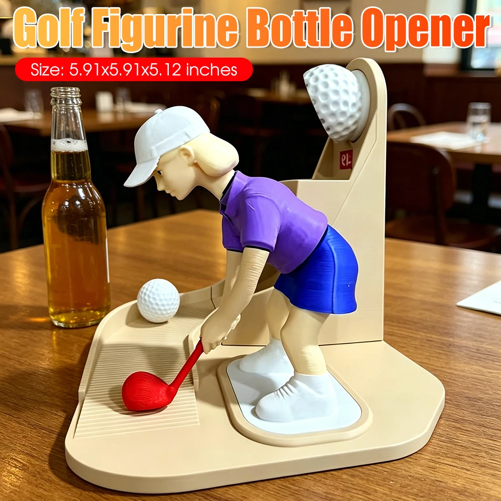 Kitchen Gadgets To 3D Print - 3Dプリントビールオープナー、ボトルオープナー、ゴルフパーティーゲーム、ビールキャップオープナー、斬新なゴルフをテーマにしたガジェット、ホームバーキッチンデコレーションギフト