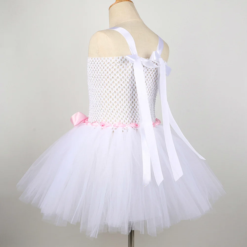 Easter White Cartoon Set Princess Cartoon Girl Mesh TUTU Dress Children Festival Role Play Clothing 2026 New
