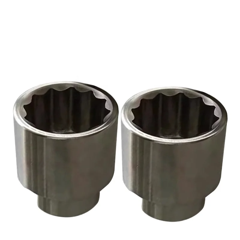 3/4 Titanium Alloy Square Head Sleeve Non-Magnetic Lightweight Industrial Grade, Black Oxidation Surface Treatment 1/2