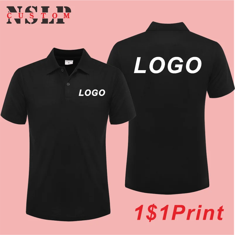 Summer Short Sleeve Polo Custom Printing Logo Casual Lapel Shirt Embroidery Pattern Fashion Quick Dry Top Design Men Women