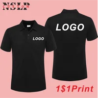 Polo de manga corta de verano con logotipo impreso personalizado, camisa informal con solapa, patrón bordado, diseño superior de secado rápido a la moda para hombres y mujeres