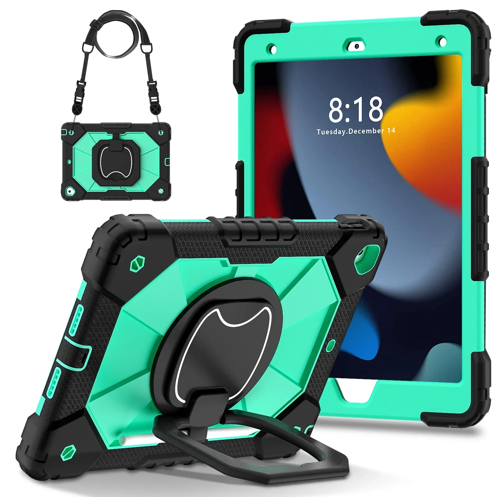 Tablet Protective Case Suitable for iPad 10.2Inch 7Th(2019)/8Th(2020)/9Th (2021) with Satchel Stand 12 Colors Available