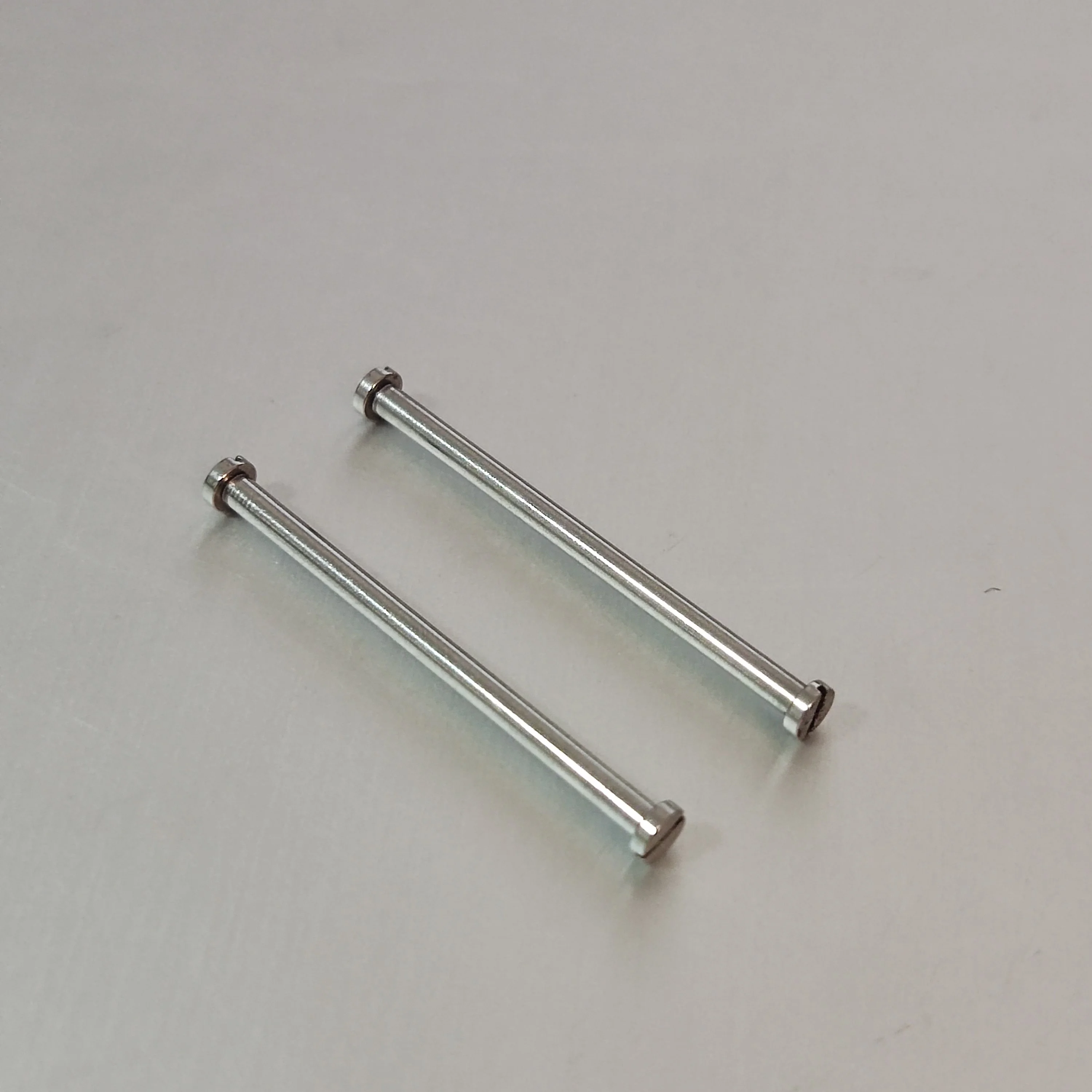 2PCS 1.5mm Thick Steel Color Watch Band T-bar with Stud and Screw 2.5mm Cap for Tungsten Steel Ceramic Watch Bracelet