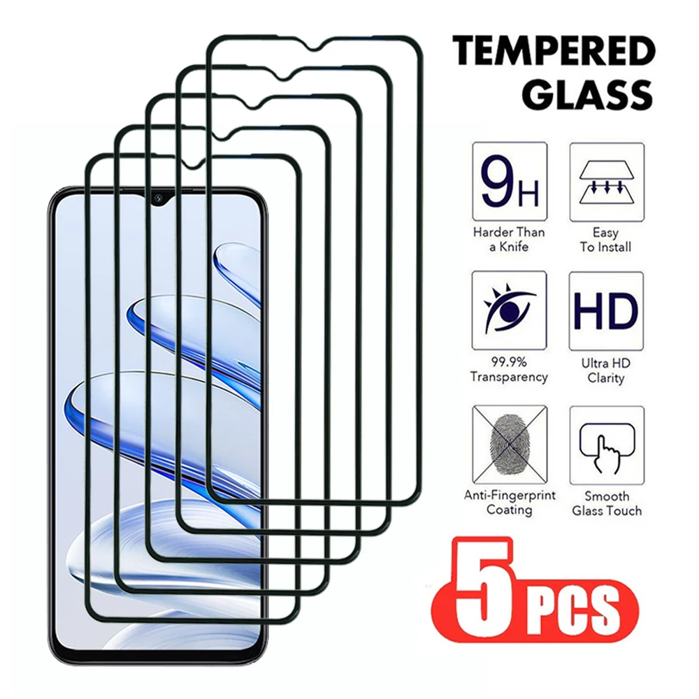 5Pcs Screen Protector For Honor 50 70 90 Lite X6 X7 X8 X9 4G 5G Tempered Glass Honor 50 SE 80 GT X6a X7a X8a X8b Protection Film