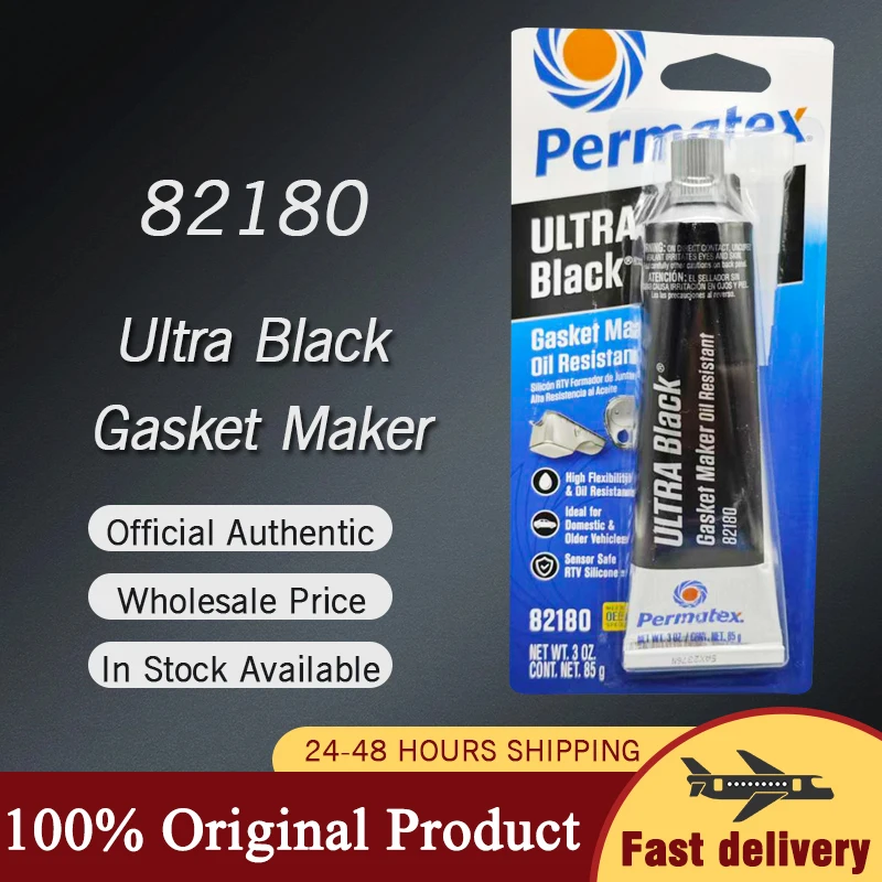 

PERMATEX 82180 Super Black Professional Automotive Insulation Oil Resistant Sealing Silicone