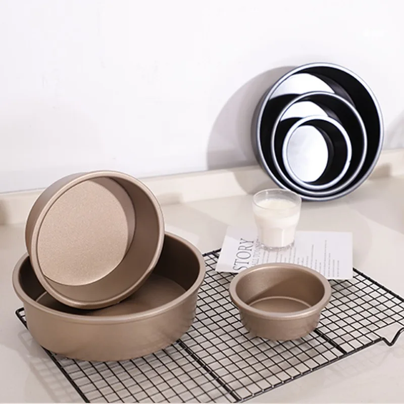 4/6/8/10 Inch Round Springform Cake Pan, Non-stick Removable Bottom Baking Mold for Chiffon Cake, Home Oven Use ﻿