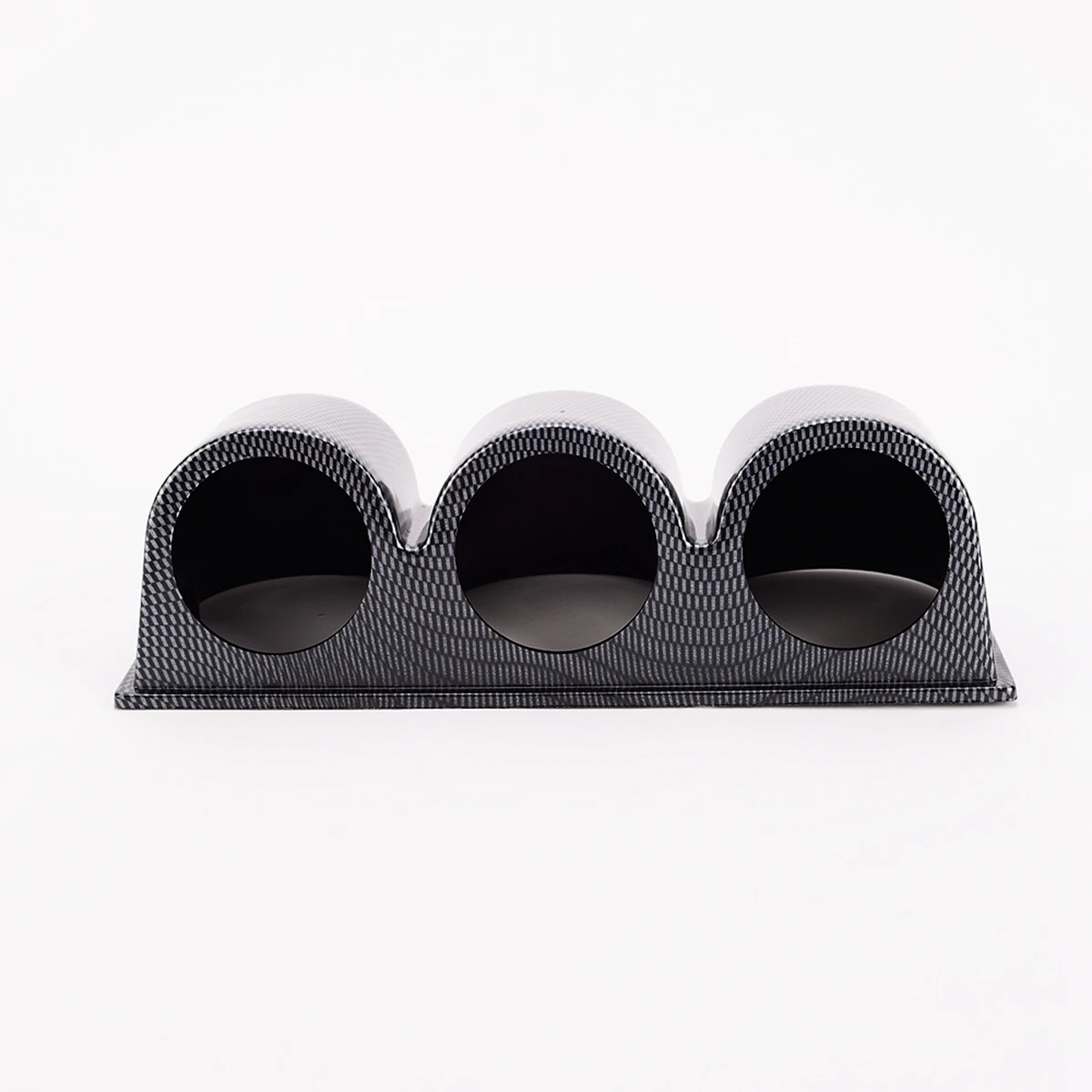 

52Mm Horizontal Triple Dash Mount Gauge Pod Holder Black Carbon Fiber Look Durable Abs Plastic Auto Truck Motorcycle