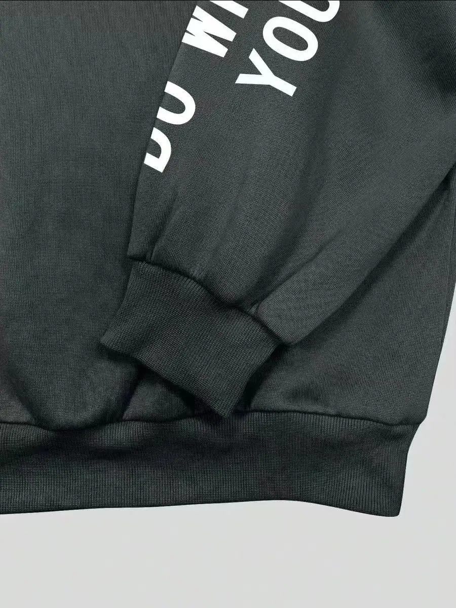 อเมริกันน่ารักพิมพ์Hip Hopเสื้อThickenขนแกะฤดูหนาวที่อบอุ่นสีเทาเข้มPullover Streetแฟชั่นผู้หญิงHoodie Y2K