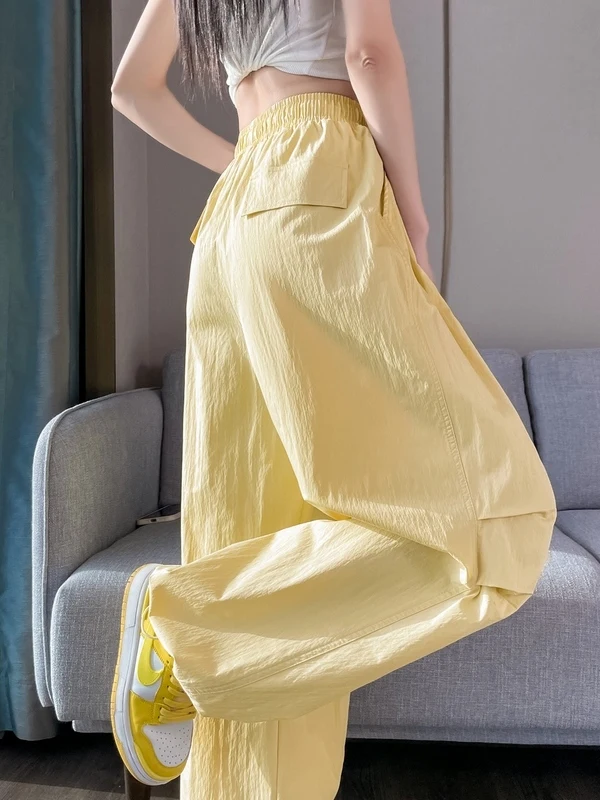 

Quick Dry High Waist Wide Leg Casual Pants Women's Thin Style Summer New Arrival Harlan Sports Trousers for Casual Wear
