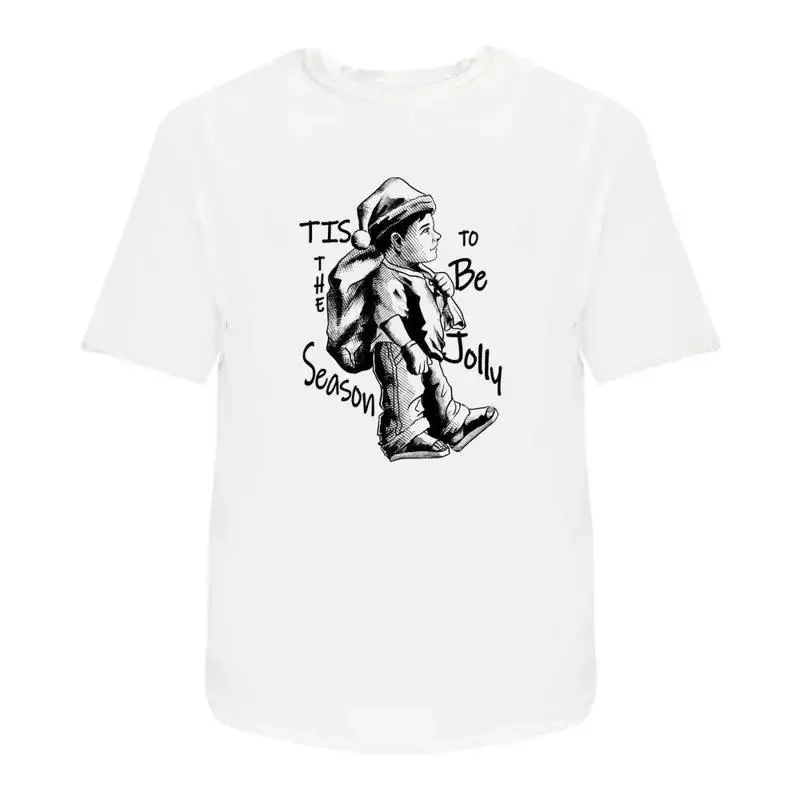Santa Äôs Little Helper In Action' Cotton T Shirt Ta050691
