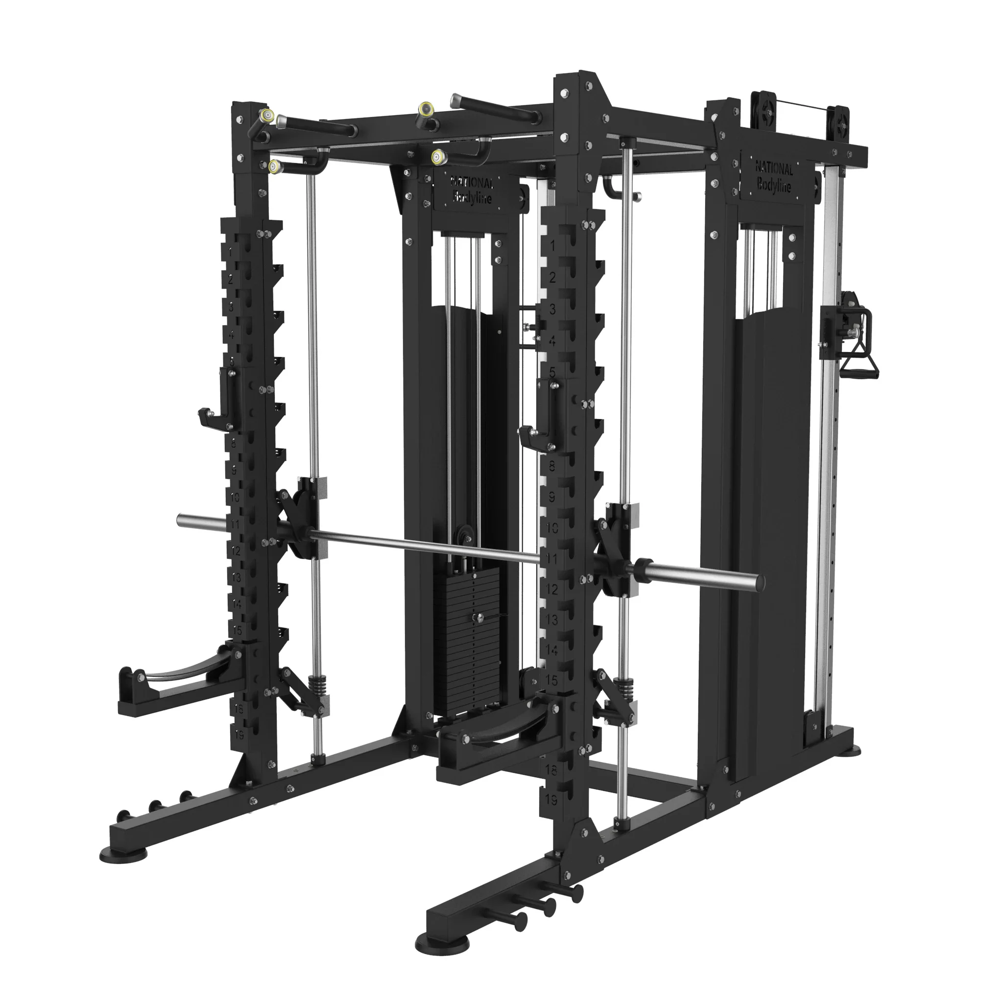 Fitness Crossover Cable Smith Power Rack Weight Cable Pully System Gym Smith Machine Multi Functional Smith