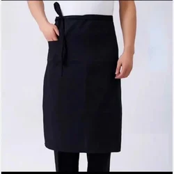 1PCS，Chef apron half kitchen chef half men's hotel restaurant restaurant back kitchen short work clothes white apron， aprons