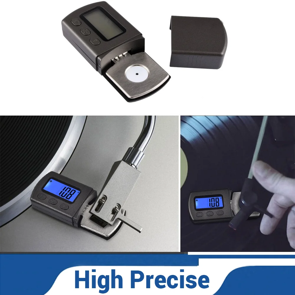High Precise Portable LCD Digital Turntable Digital Scale Backligh Tracking Guage For Vinyl Record Needle Precision Scale