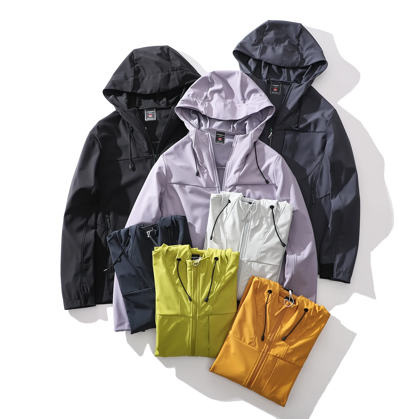 

Trade King Mountain Series Soft ell Jaet ex Outdoor Spring New Arrival High Densi Waterproof Hooded Zipper Closure