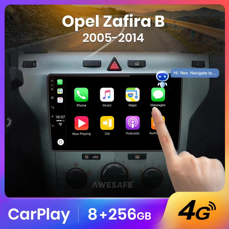 AWESAFE Wireless CarPlay Autoradio for Opel Zafira B Astra H 2005-2014 Car Radio Multimedia Player Android Auto Stereo GPS