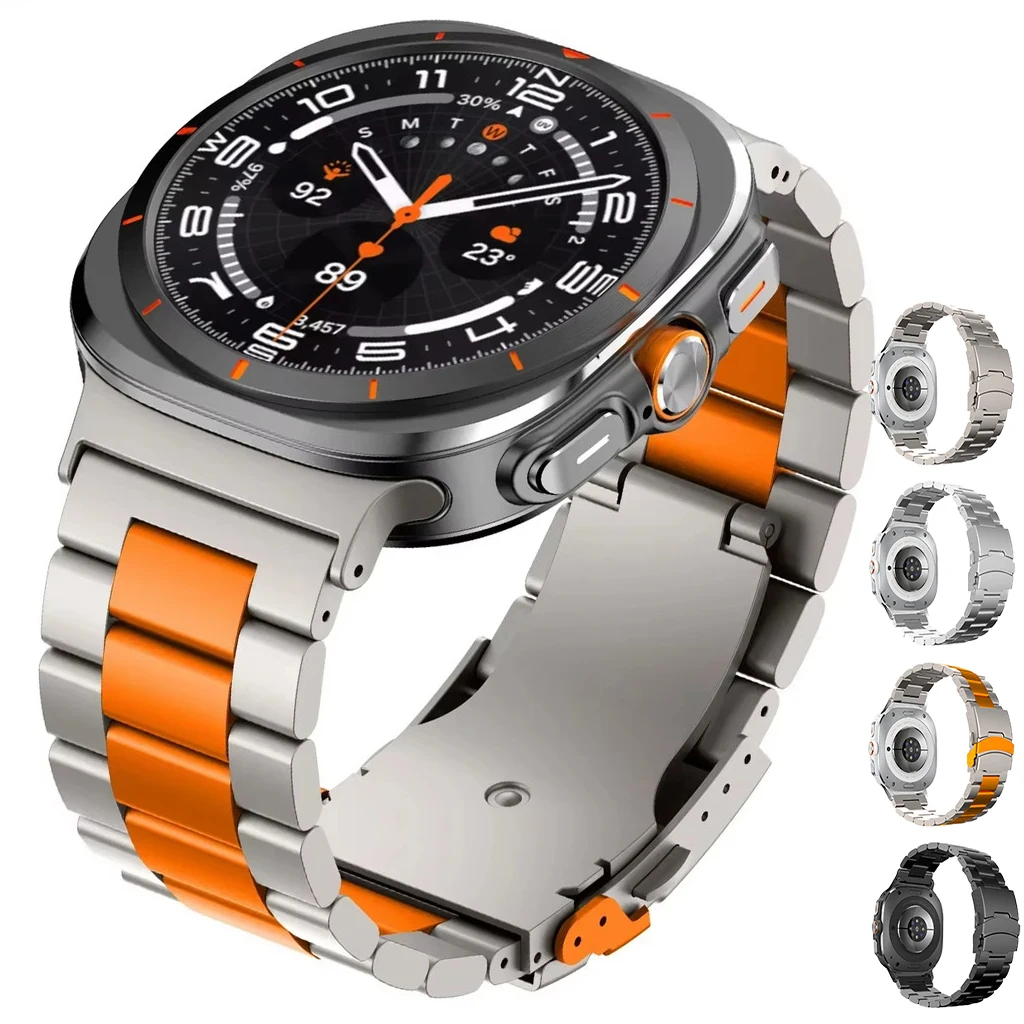 

Титановый ремешок для Samsung Galaxy Watch 8/8, классический металлический браслет для SAMSUNG GALAXY ULTRA 2025 47 мм, роскошный деловой ремешок Correa