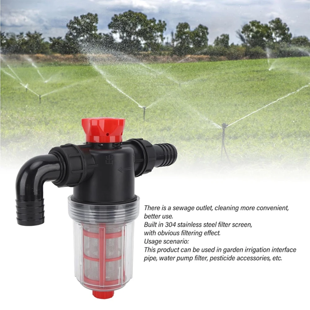 60 Mesh Water Filter For Sprayer 19mm 25mm Barb Connecto Garden Irrigation Aquarium Pump Water Gun Strainer Sprayer Filtering