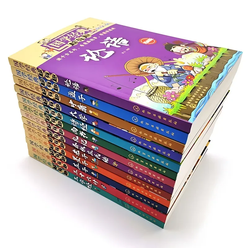 จีนคลาสสิกและหนังสือการ์ตูนสุดน่าสนใจ 3-12 ปีนักเรียนชั้นประถมศึกษาหนังสือนอกหลักสูตรตรัสรู้