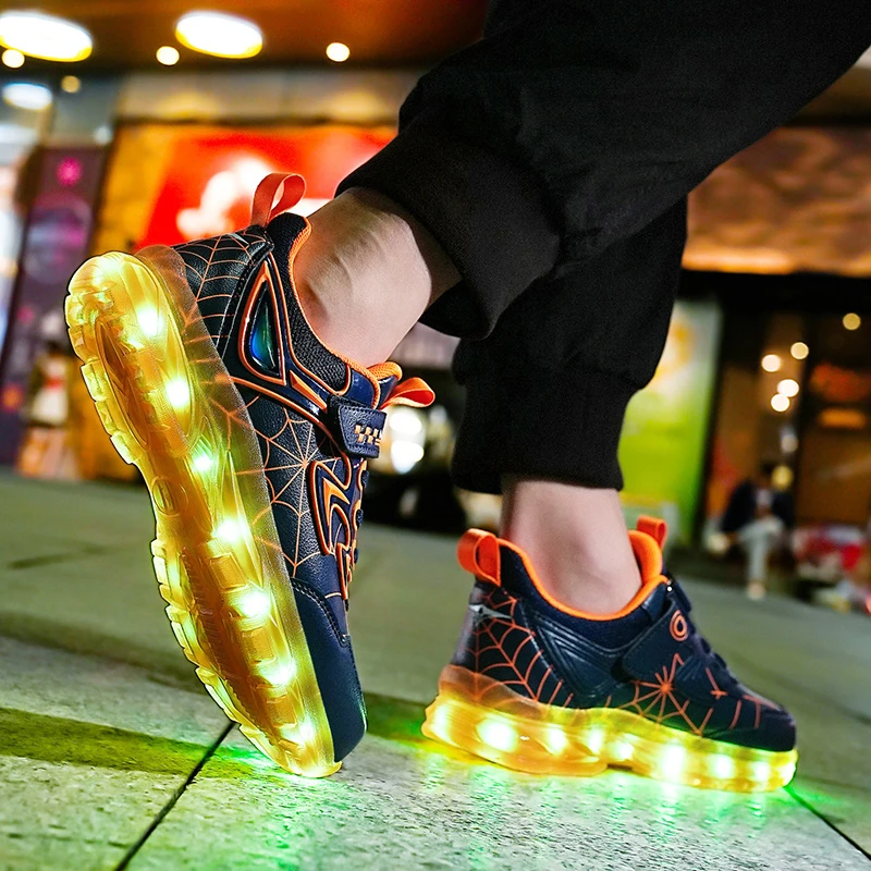 

Kid Shoes Children Light Up Boot Boy Girl Fashion Casual Sneakers