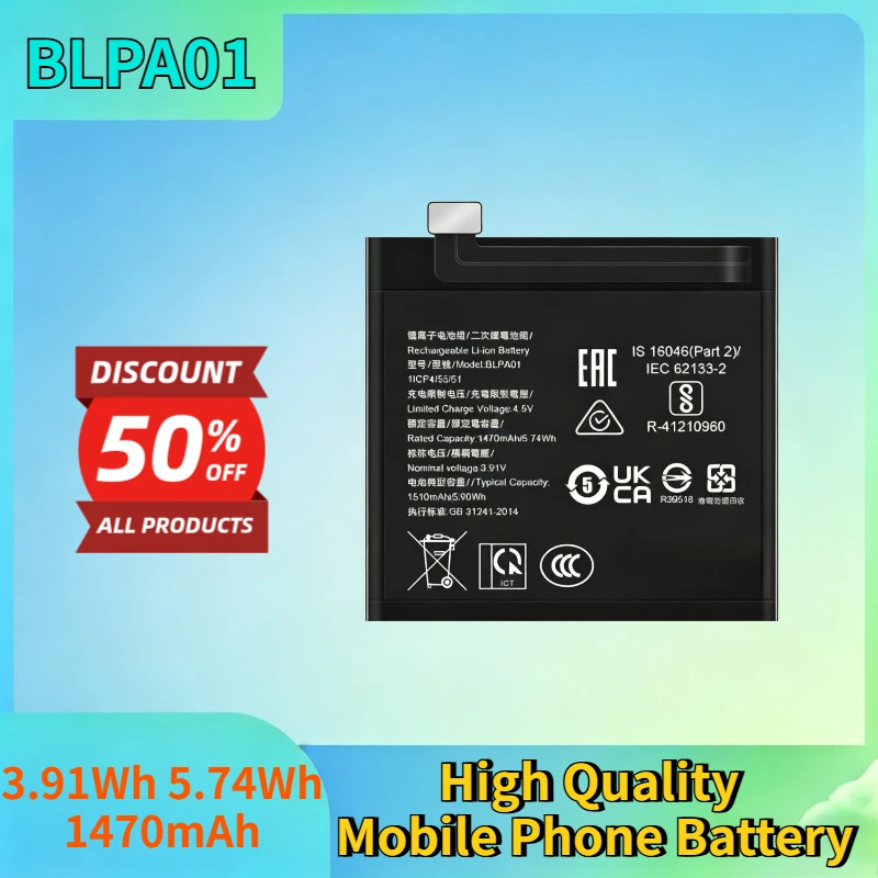 Newest ​BLPA01 3.91Wh 5.74Wh 1470mAh Lithium-ion Rechargeable Battery for OPPO FIND N3 BLPA03 High Quality Mobile Phone Battery