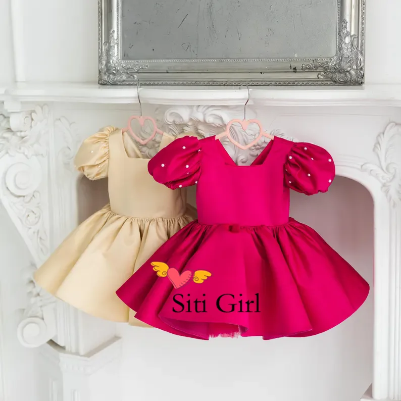 Booma 花ガールドレスプリーツチュールスパゲッティストラップノースリーブウェディングパーティードレス子供女の子ウエディングドレスカスタマイズ