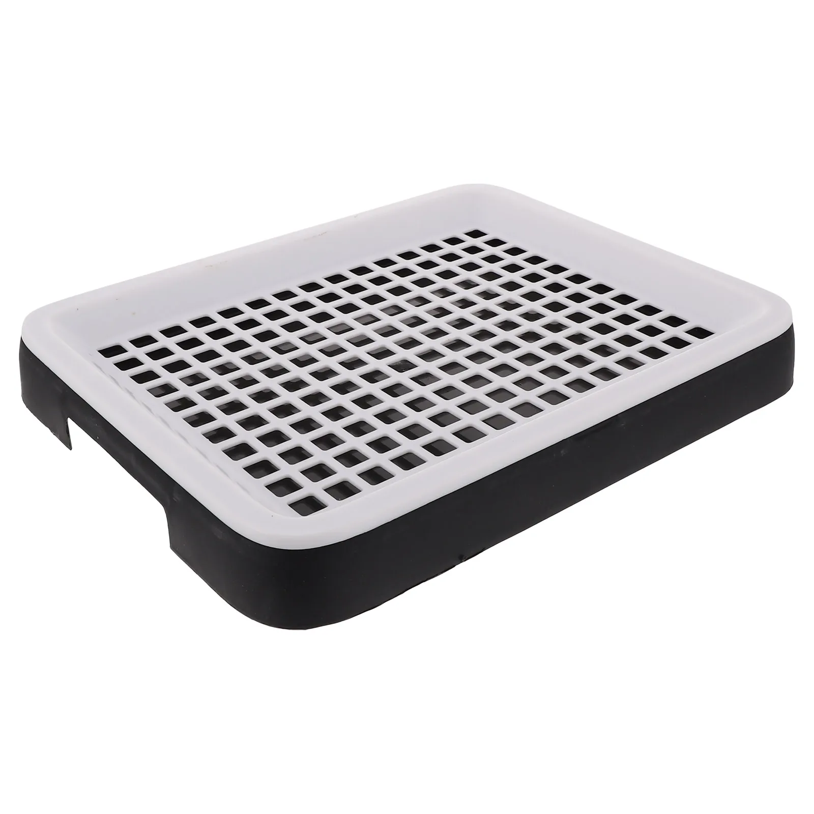 

Bunny Litter Box Small Animal Toilet Pet Cleaning Potty Guinea Pig Cages Trainer Pan Square Anti Flip Hamster Potty Black White