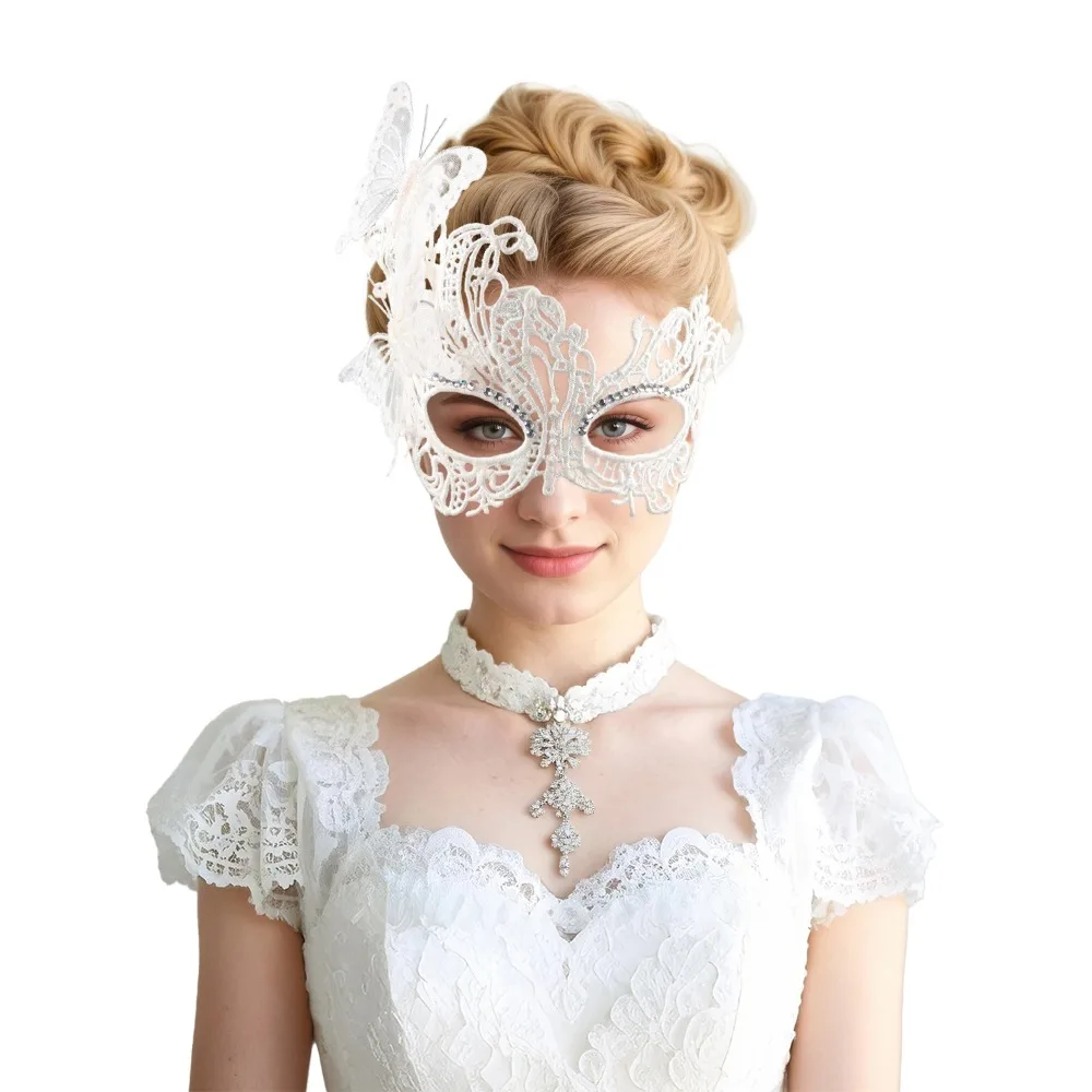 Princess Half Face Mask Butterfly Masquerade Performance Props Halloween Accessories