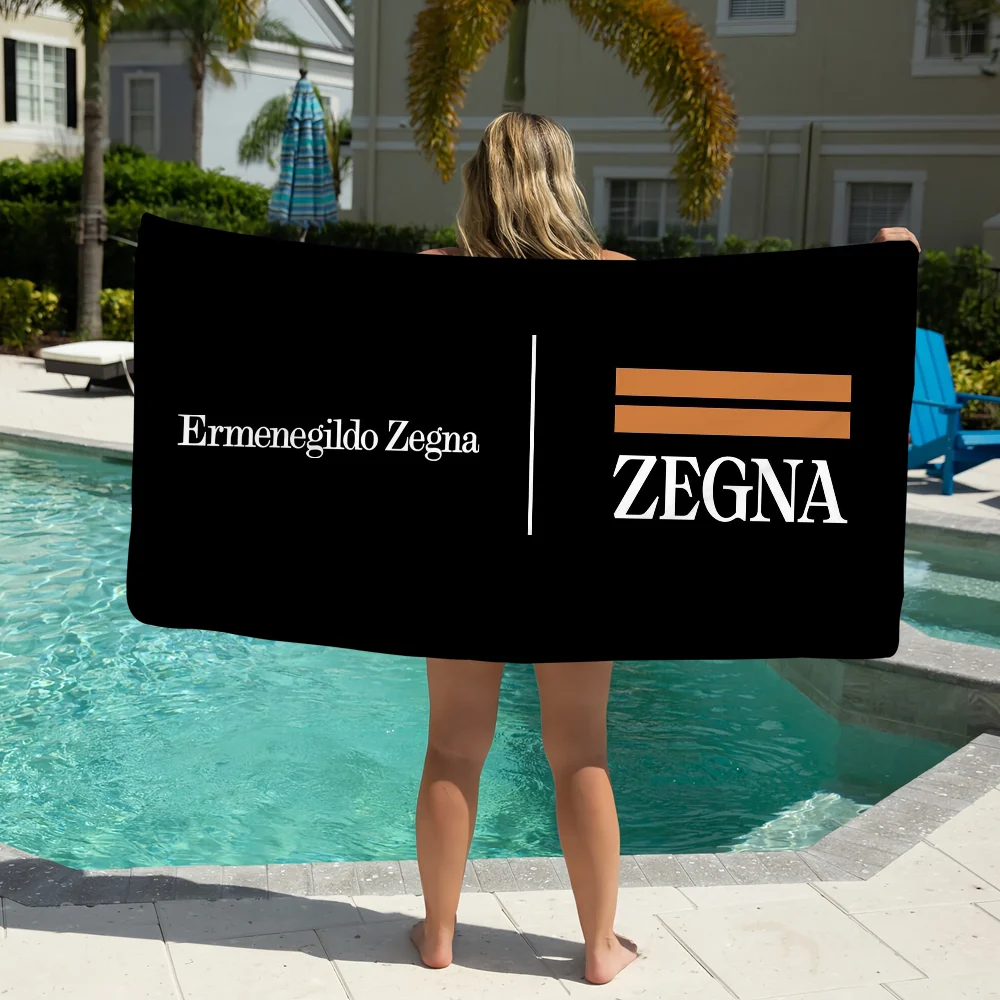 Luxury Fashion Brand Z-Zegna-S Towel Soft Pool Gift For Travel Gym Shower Camping Quick Dry Sports Large Beach Towel