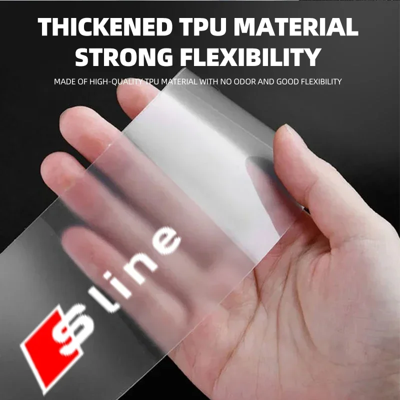 4 قطعة عتبة السيارة ملصق مقاومة للخدش واقي الفيلم الشفاف لأودي S Q5 A4 B9 B7 A1 A5 Q3 Q7 A6 C6 C7 A4L A3 Sline