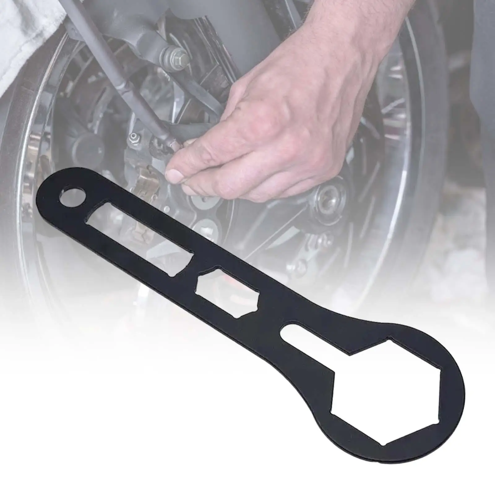 

Motorcycle Fork Cap Wrench Motorbikes Supplies Sturdy Replacement Multipurpose Metal Portable Fitments Shock Absorbers Wrench