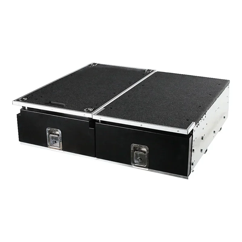 4x4 SUV Car Aluminum Drawer Vehicle Van System Trunk Sliding Security Locker Rear Tool Cargo Bed  Organizer