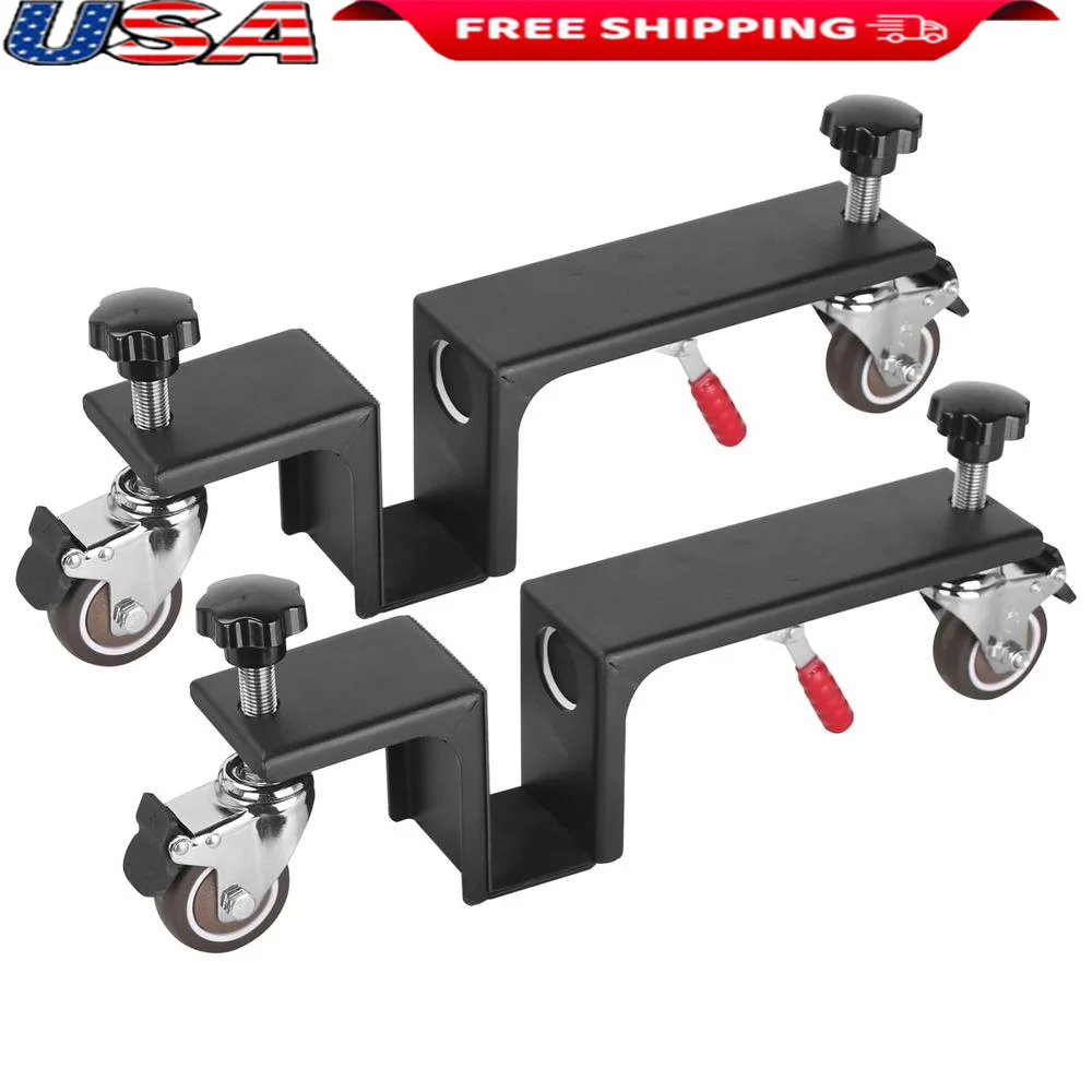 Heavy Duty Door Installation Kit Dolly Door Panel Tool Wheels Brakes Steel Stability Adjustable Height Non-Slip Mat 330lb