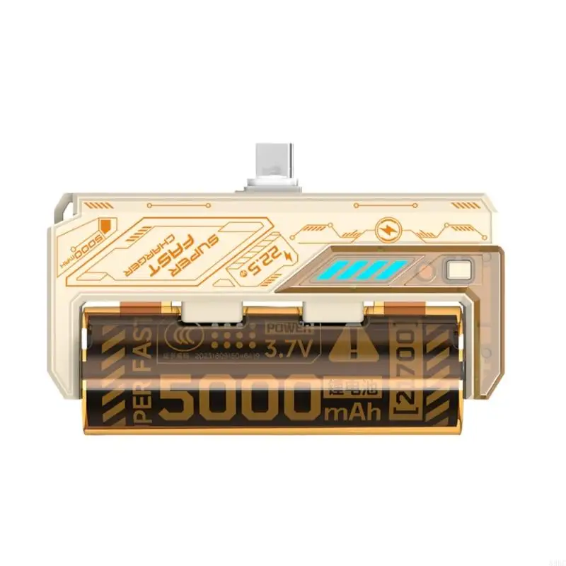 Universal 21700 Rechargeable Power Banks With Interchangeable Battery Module And Shock Resistant ABS Housing 896C