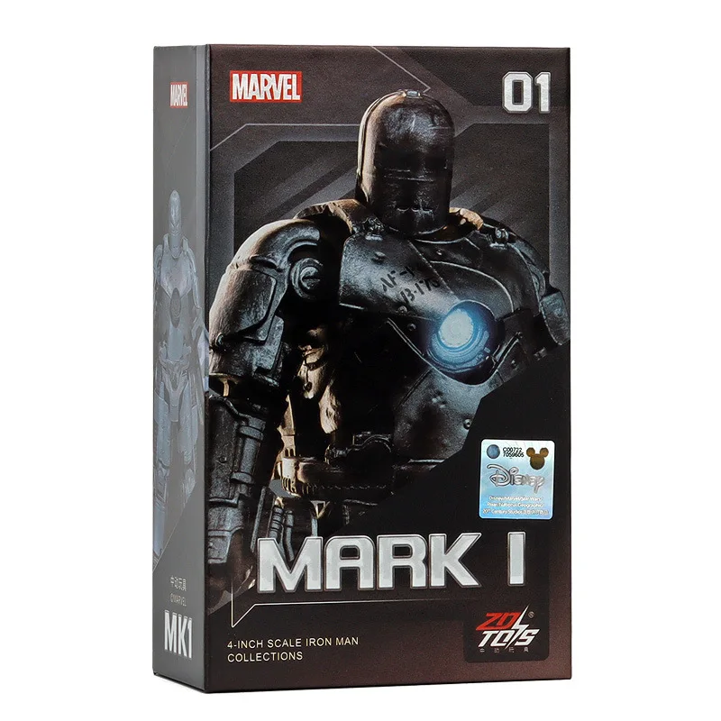 Genuine Marvel 10th Anniversary 4-inch Series Iron Man Mk1-mk7