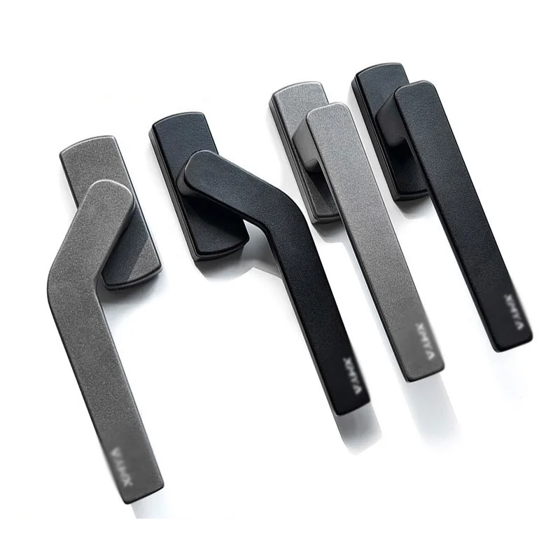 Window Screen Integrated Handle Lock Bridge Aluminum Casement Window Handle Diamond Mesh Screen Window Flat Handle Hardware