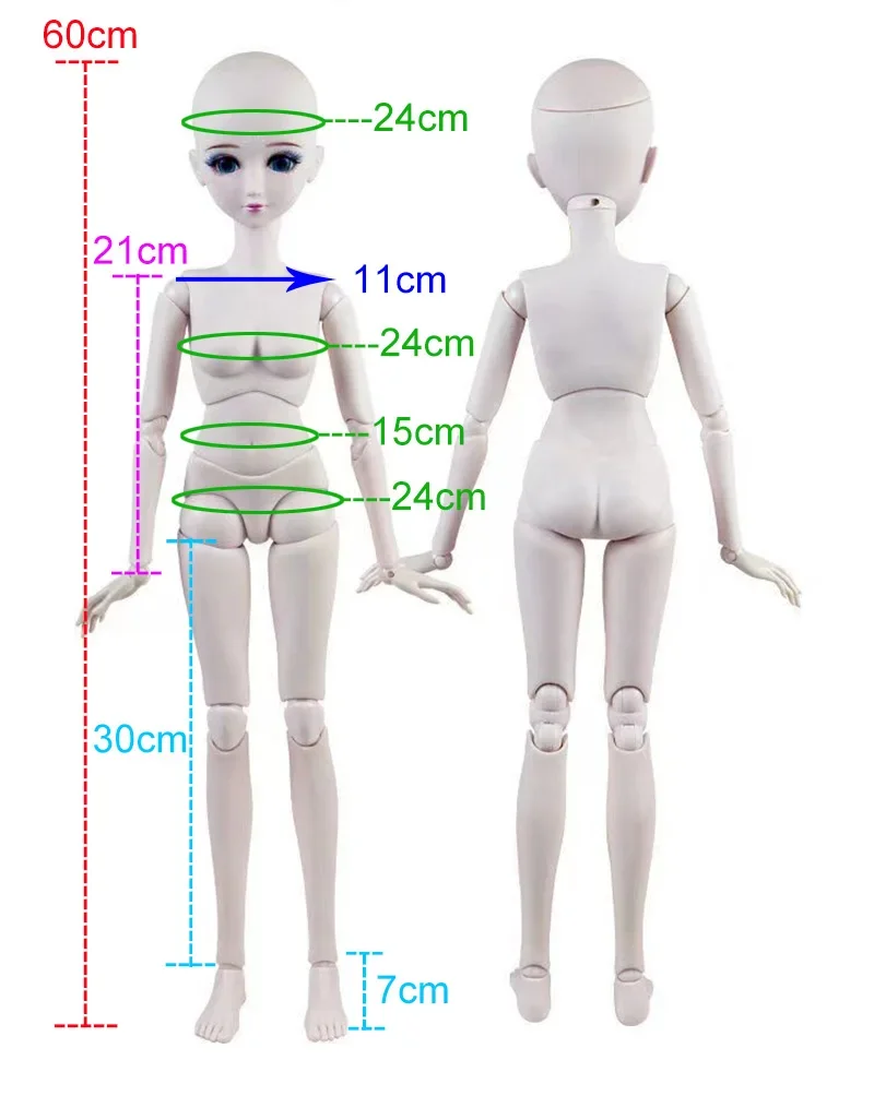 (Customized) 60cm Doll's Clothes for 1/3 BJD Doll Off Shoulder Strapless Long Sleeved Lace Knit Short Skirt Doll Accessories