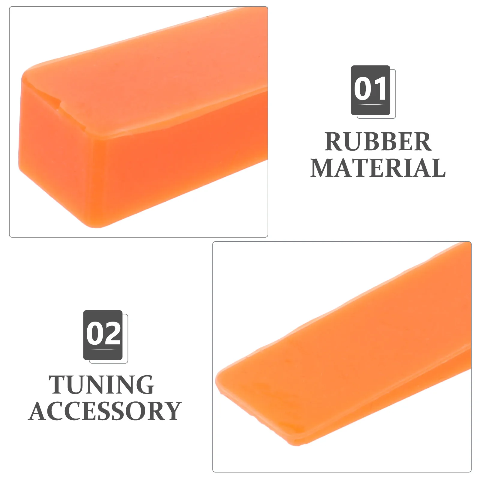 

2Pcs High-Performance Piano Tuning Mutes Rubber Wedges Essential for Piano Teachers Students Orange Tuning Accessories